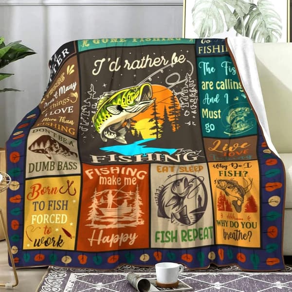 Fishing Blanket for Men - Funny Gifts for Fishermen, 50