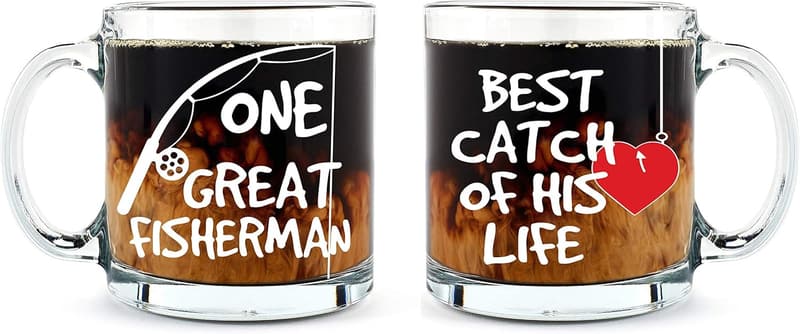 13th Anniversary Couples Coffee Mug Set - Best Catch Design