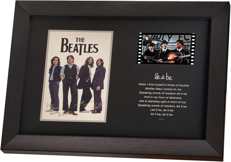 The Beatles Framed Poster with 35mm Film Display - Cool Memorabilia for Fans