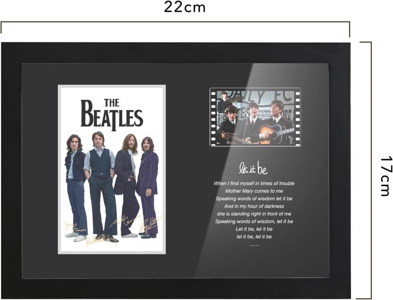 The Beatles Framed Poster with 35mm Film Display - Cool Memorabilia for Fans