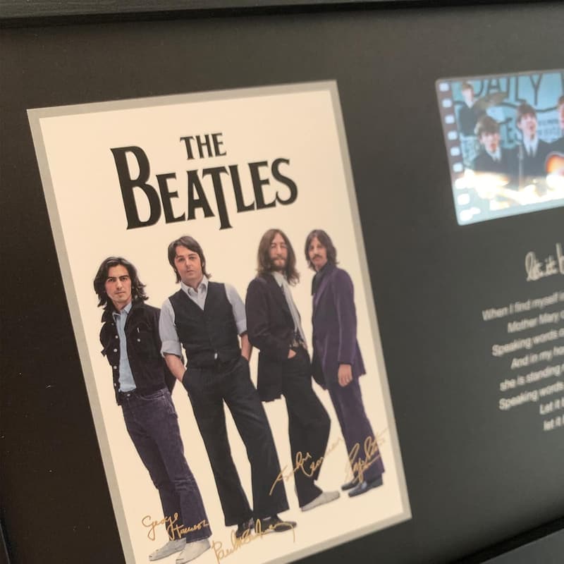The Beatles Framed Poster with 35mm Film Display - Cool Memorabilia for Fans