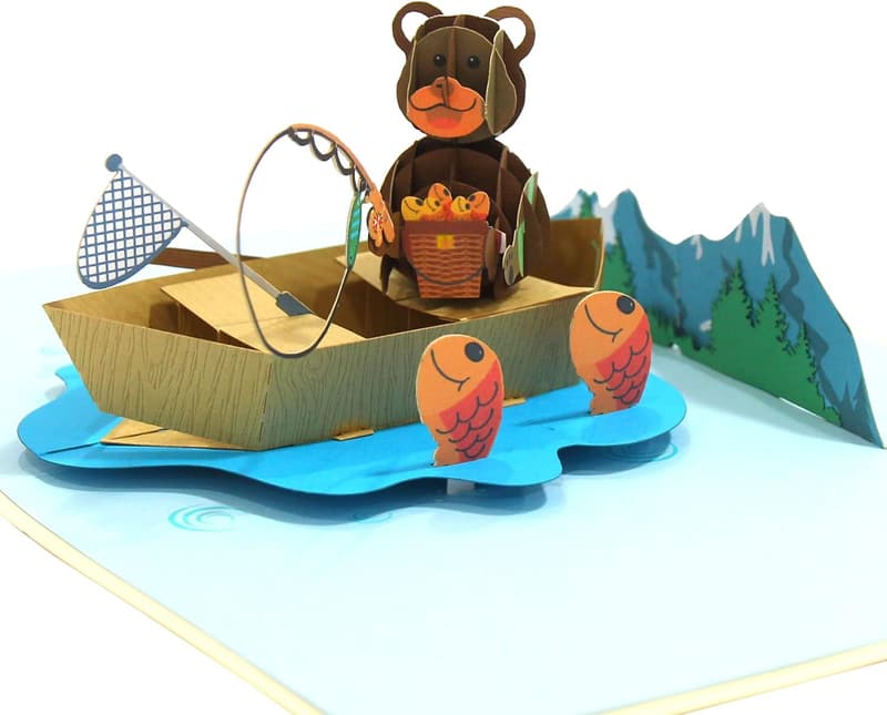 Fishing Boat Pop-Up Card for Dad's Birthday or Father's Day