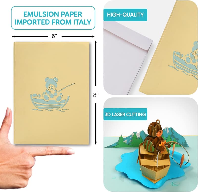 Fishing Boat Pop-Up Card for Dad's Birthday or Father's Day