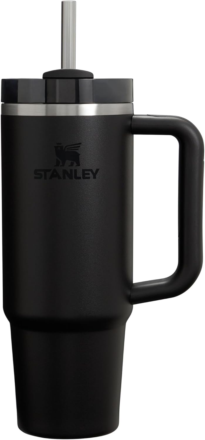 30 oz Insulated Stainless Steel Tumbler with Handle & Straw