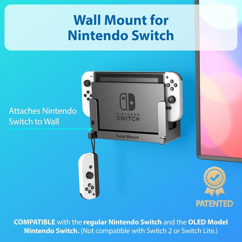 Wall Mount for Nintendo Switch 1 – Black Edition