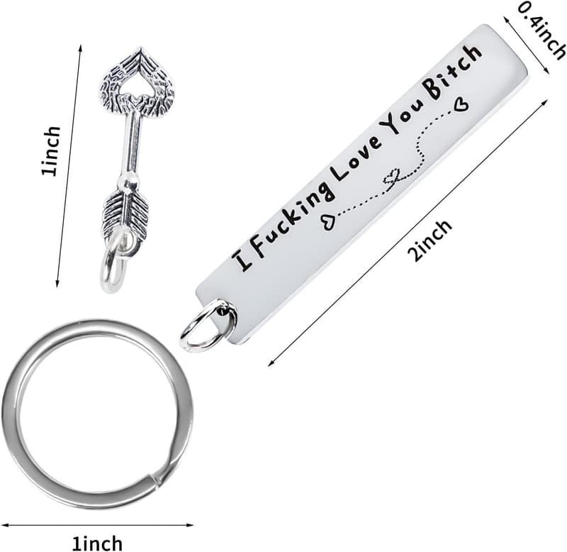 Best Friend Birthday Keychain - Stainless Steel Engraved Gift