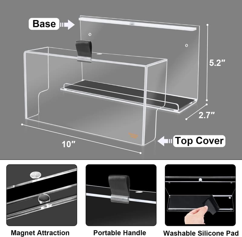 Nintendo Switch Wall Mount Holder - Clear Acrylic Dock Cover
