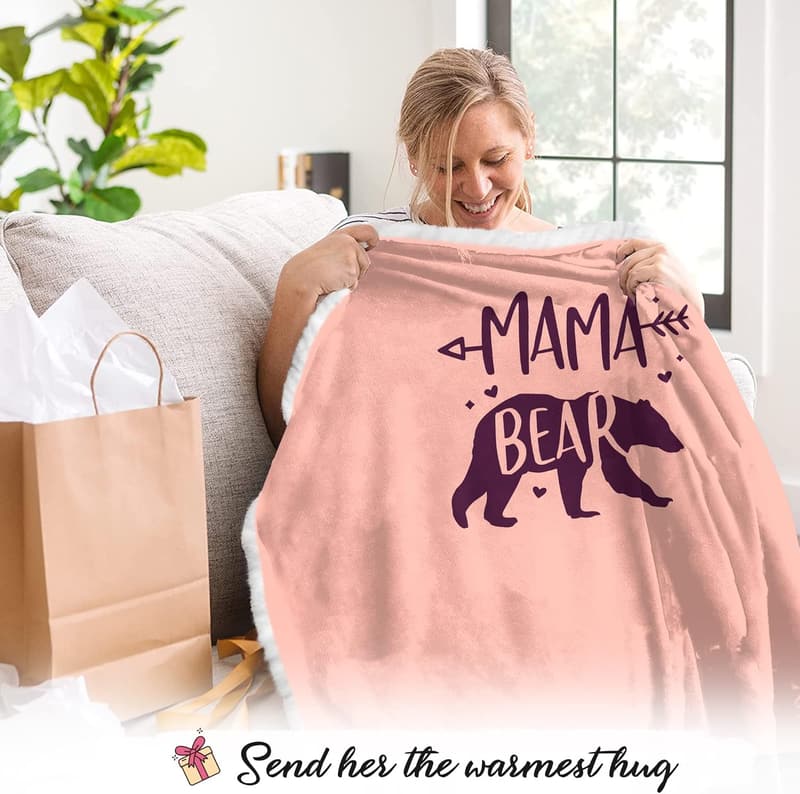 Birthday Gift: Pink Wearable Blanket Hoodie for Mom