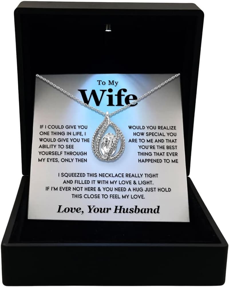 Wife's Anniversary Necklace - Romantic Gift from Husband