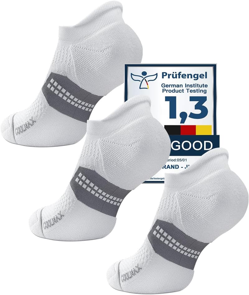 Coolmax Bamboo Viscose Compression No-Show Running Socks