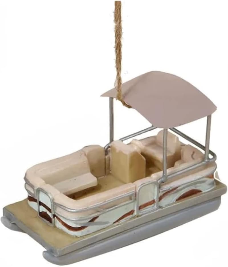 Christmas Pontoon Boat Ornament