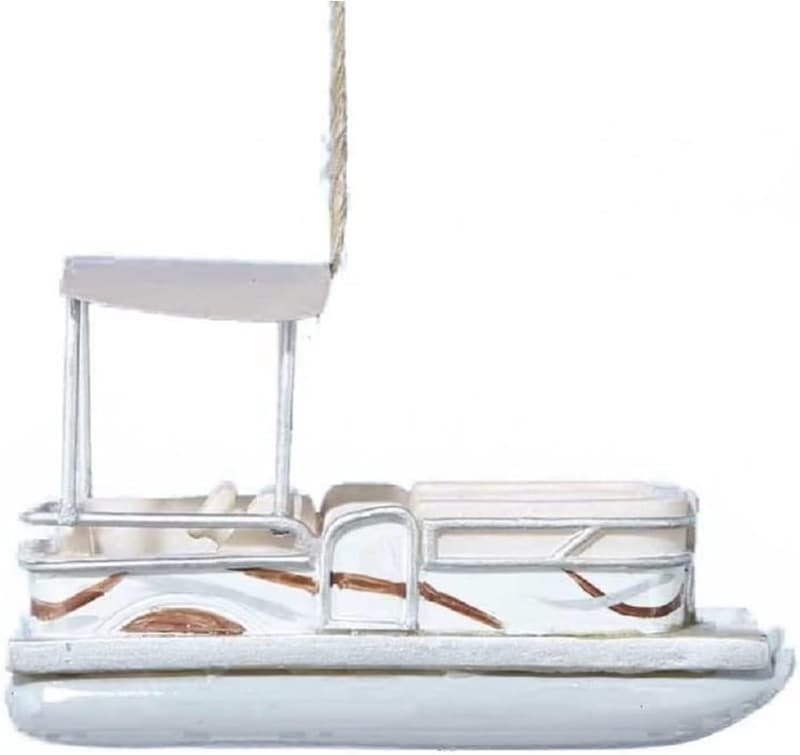 Christmas Pontoon Boat Ornament