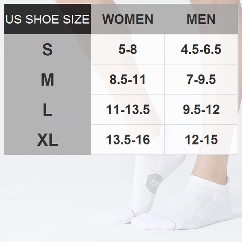 Men's Low Cut Athletic Ankle Socks, Cushioned - 6 Pack