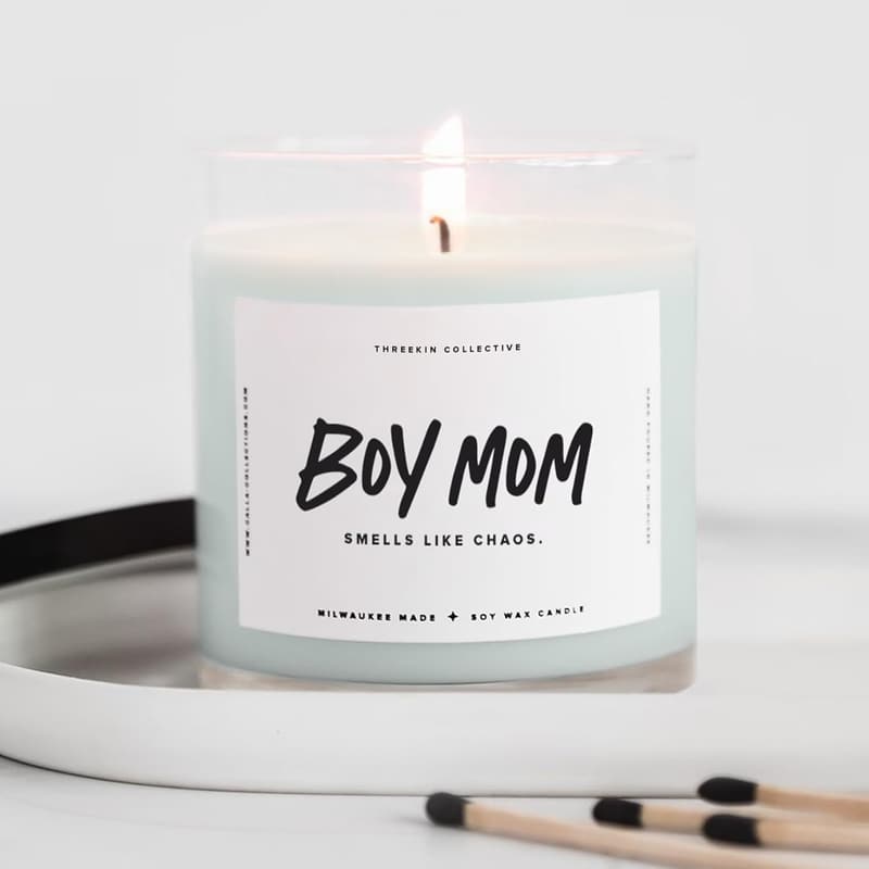 Relaxing Soy Wax Candle for Moms - Driftwood Aroma, 75 Hours