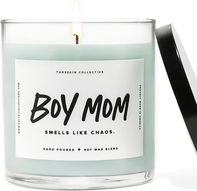 Relaxing Soy Wax Candle for Moms - Driftwood Aroma, 75 Hours