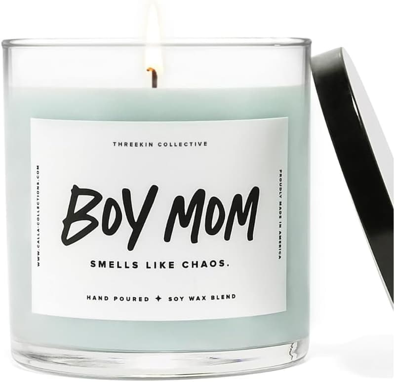 Relaxing Soy Wax Candle for Moms - Driftwood Aroma, 75 Hours