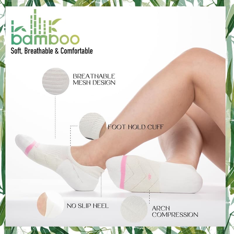 Women's Compression Low Cut Running Socks - Bamboo Viscose