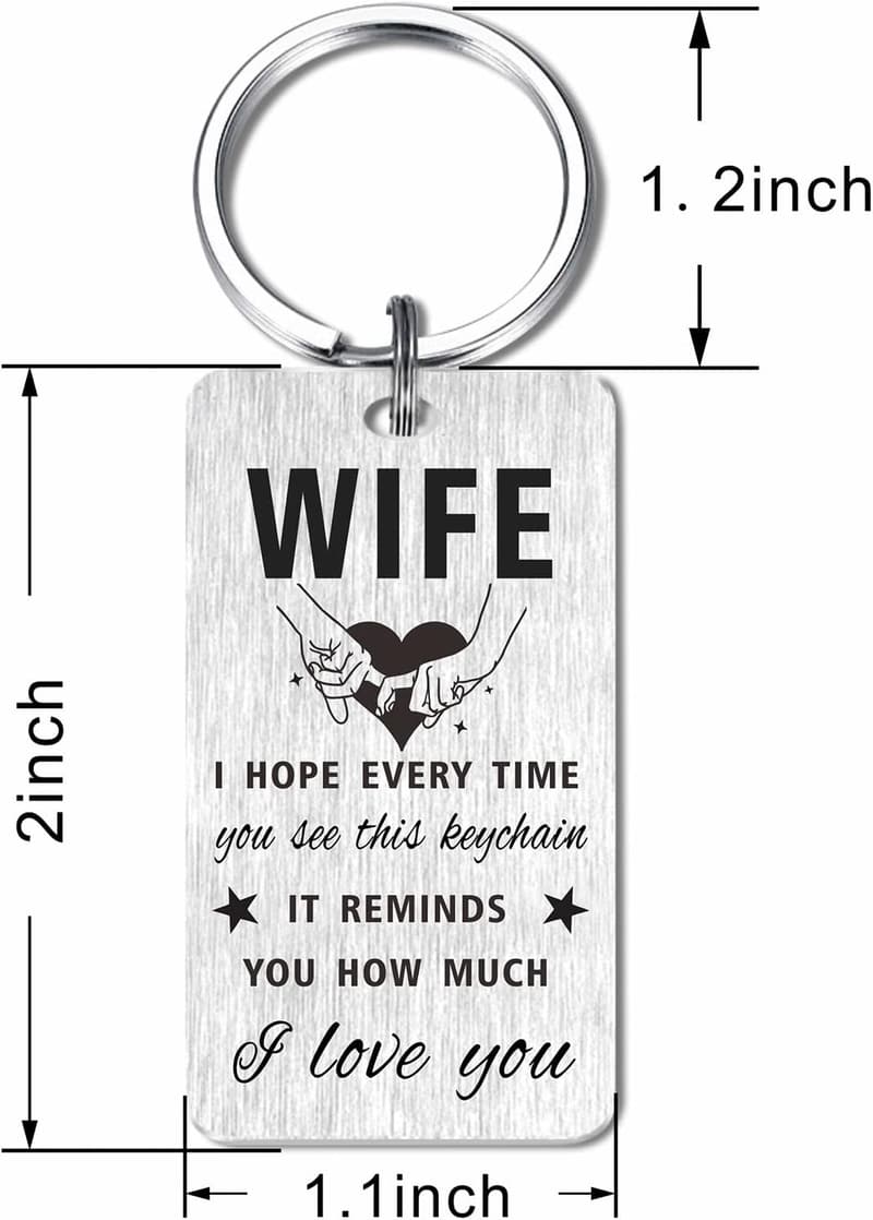 Mother's Day Keychain for Wife - Personalized Gift