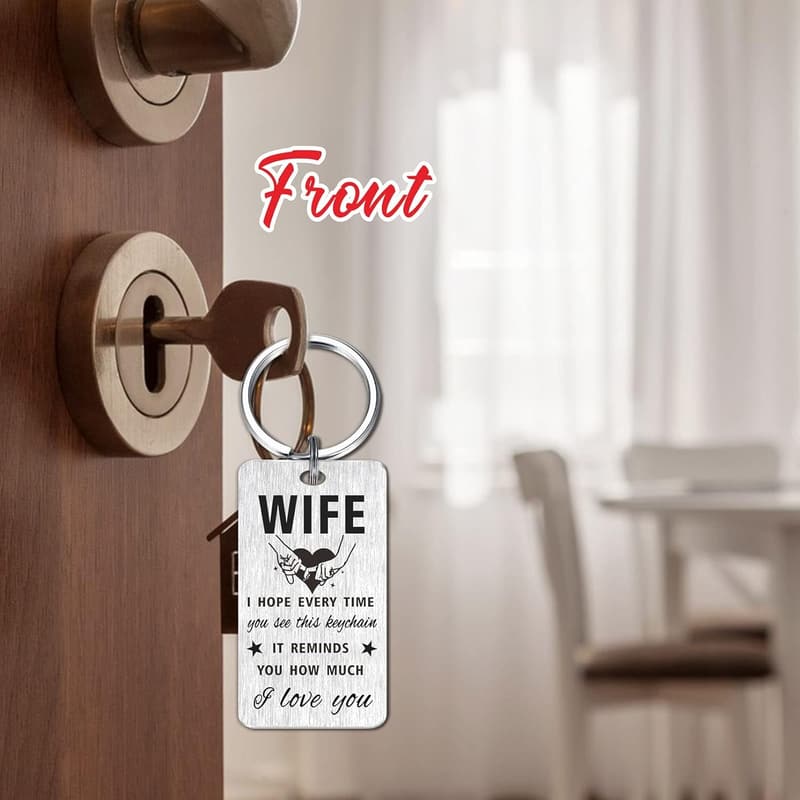 Mother's Day Keychain for Wife - Personalized Gift