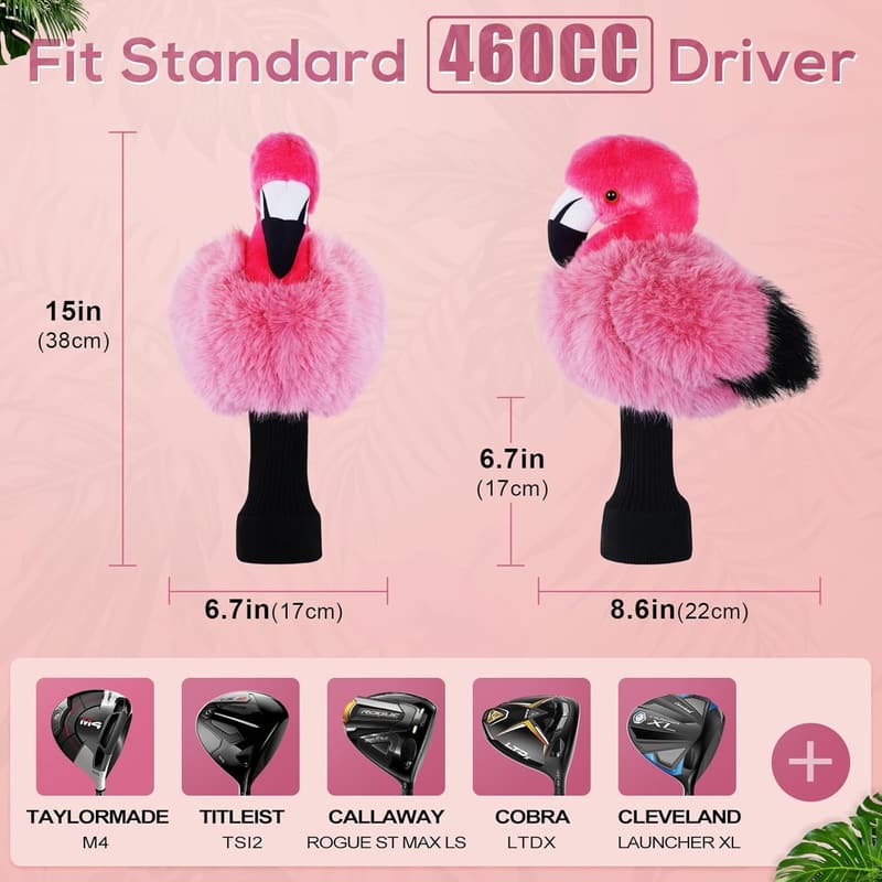 Animal Plush Golf Club Head Covers for Standard 460cc Driver