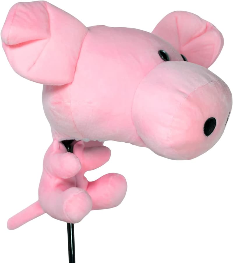 Stuffed Pig Golf Club Headcover - Cute Plush Design