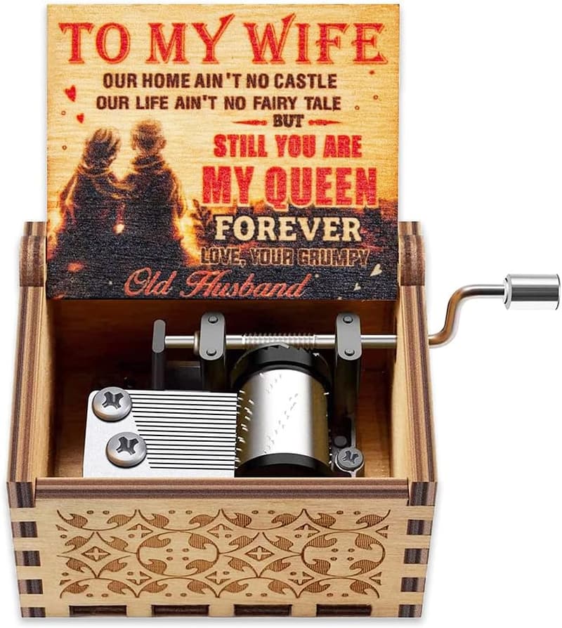 Birthday Gift Music Box for Wife - Hand Crank, 
