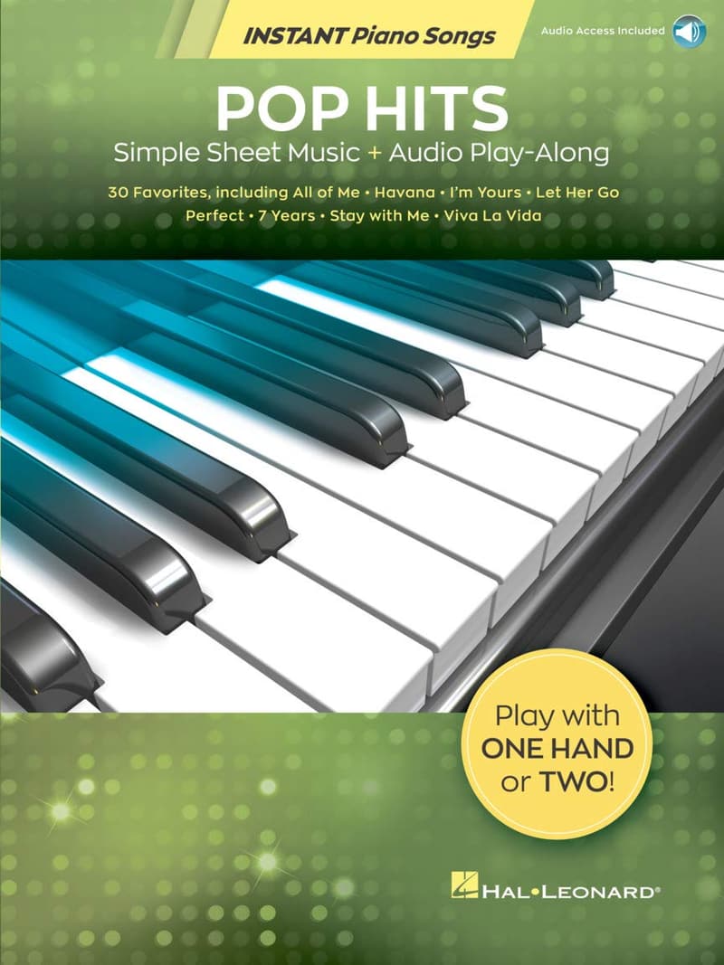 30 Pop Hits Piano Sheet Music with Audio Play-Along