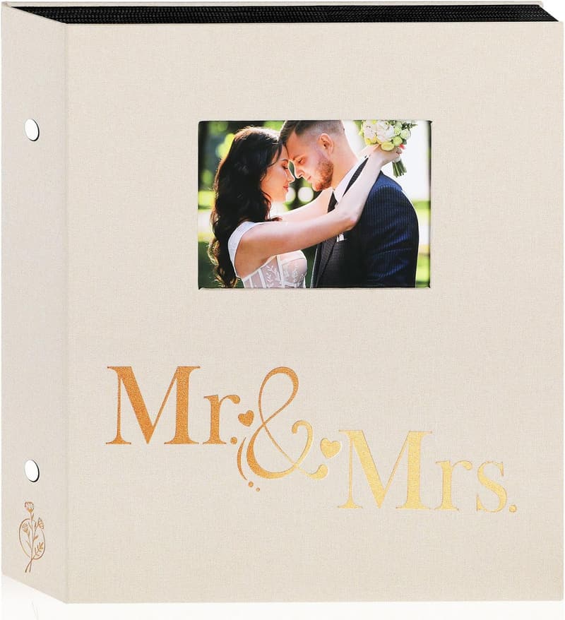 Wedding Photo Album, Linen Cover, Holds 600 Photos