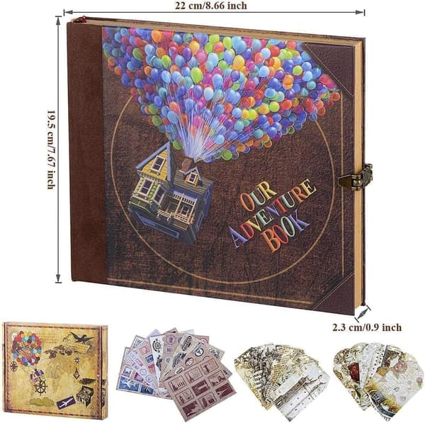 DIY Handmade Adventure Scrapbook - Embossed Leather Cover