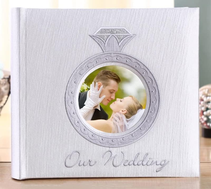 Wedding Photo Album with Embroidery - Holds 200 Photos