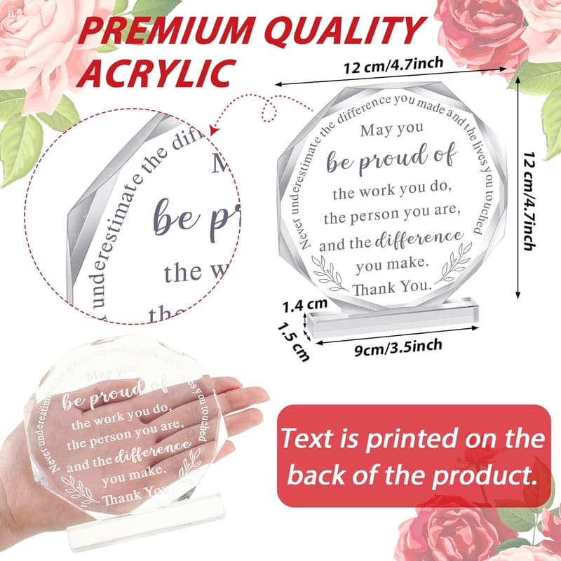 Farewell Gift for Coworkers - Acrylic Appreciation Sign
