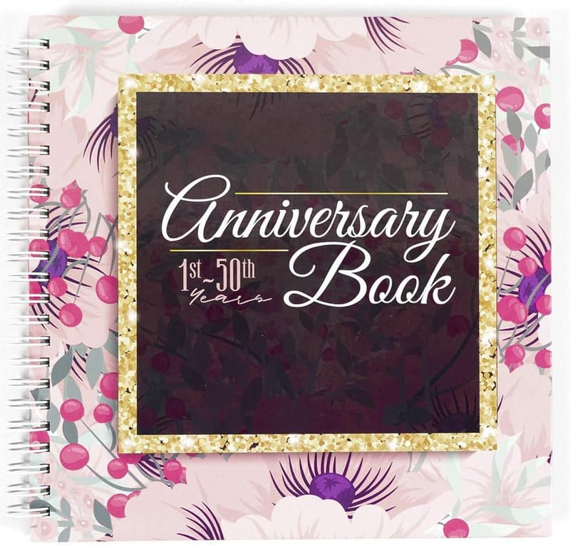 Anniversary Memory Album - Pink Hardcover for Couples
