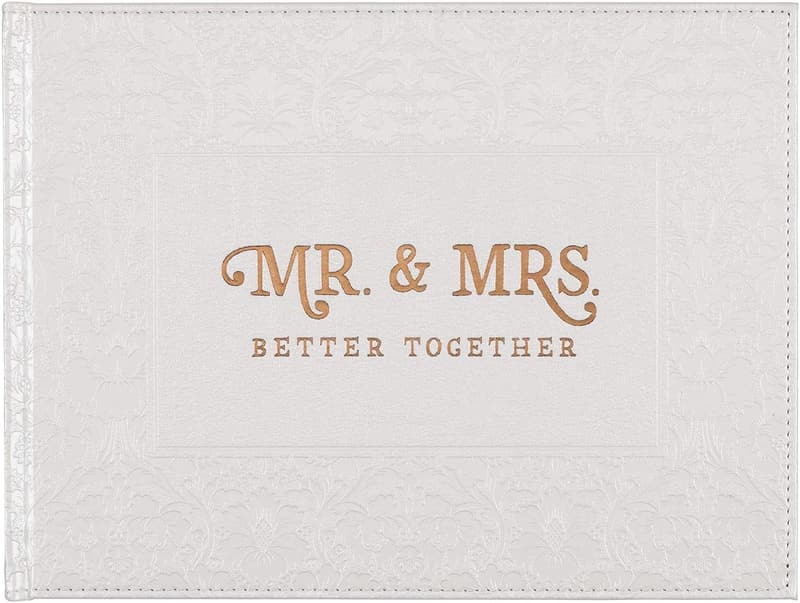 Wedding Guest Book - Mr. & Mrs. Better Together, Inspirational Quotes