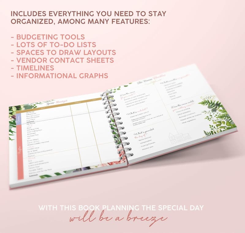 Wedding Planner Binder for Brides | Step-by-Step Organizer with Stickers