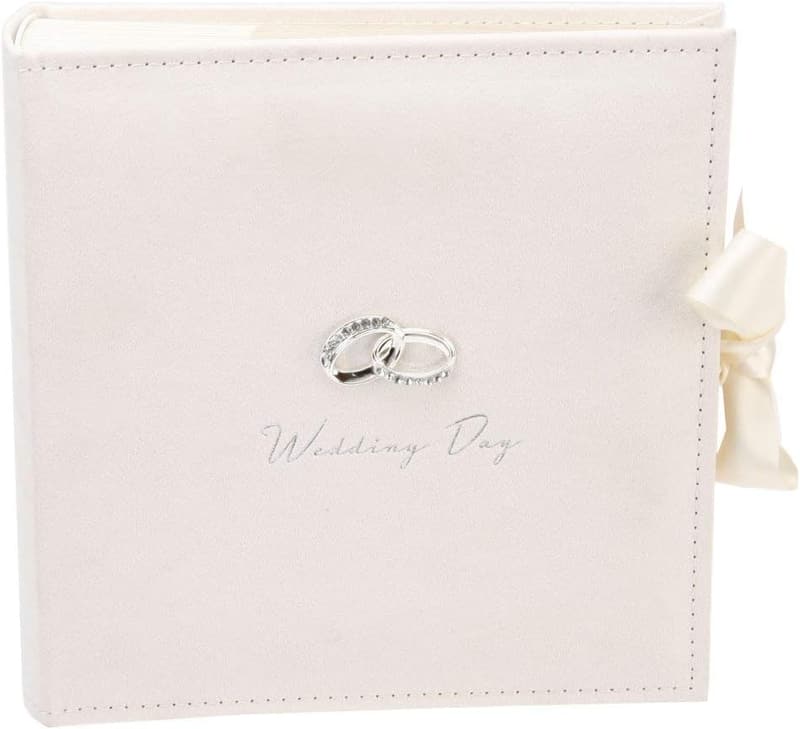 Ivory Suede Wedding Album for 100 Photos (7
