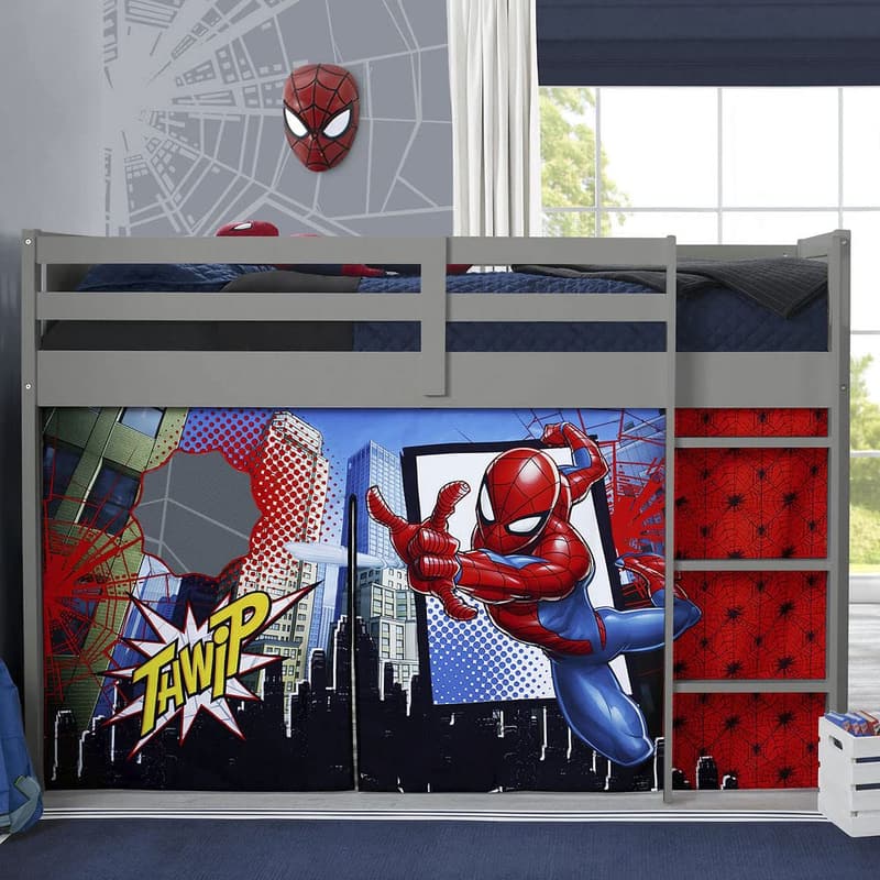Spider-Man Loft Bed Tent Curtain Set for Twin Beds