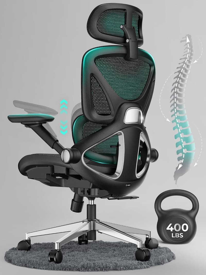 Ergonomic High Back Office Chair with Adjustable Lumbar Support