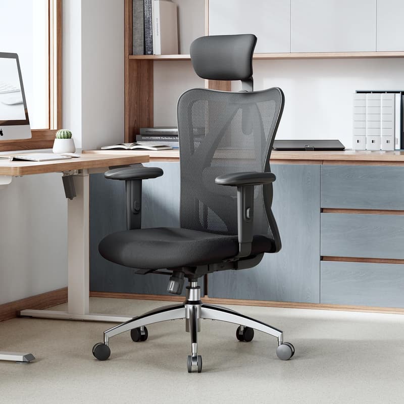 Ergonomic Office Chair for Big & Tall with Lumbar Support, Black