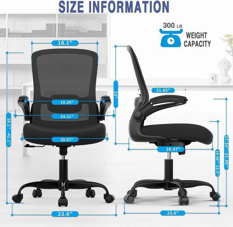 Ergonomic High Back Office Chair with Adjustable Lumbar Support