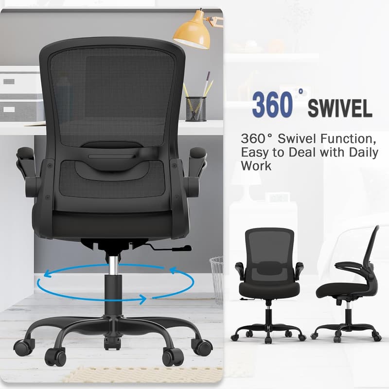 Ergonomic High Back Office Chair with Adjustable Lumbar Support