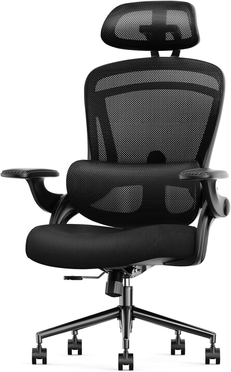 Ergonomic High Back Office Chair with 2D Headrest & Lumbar Support