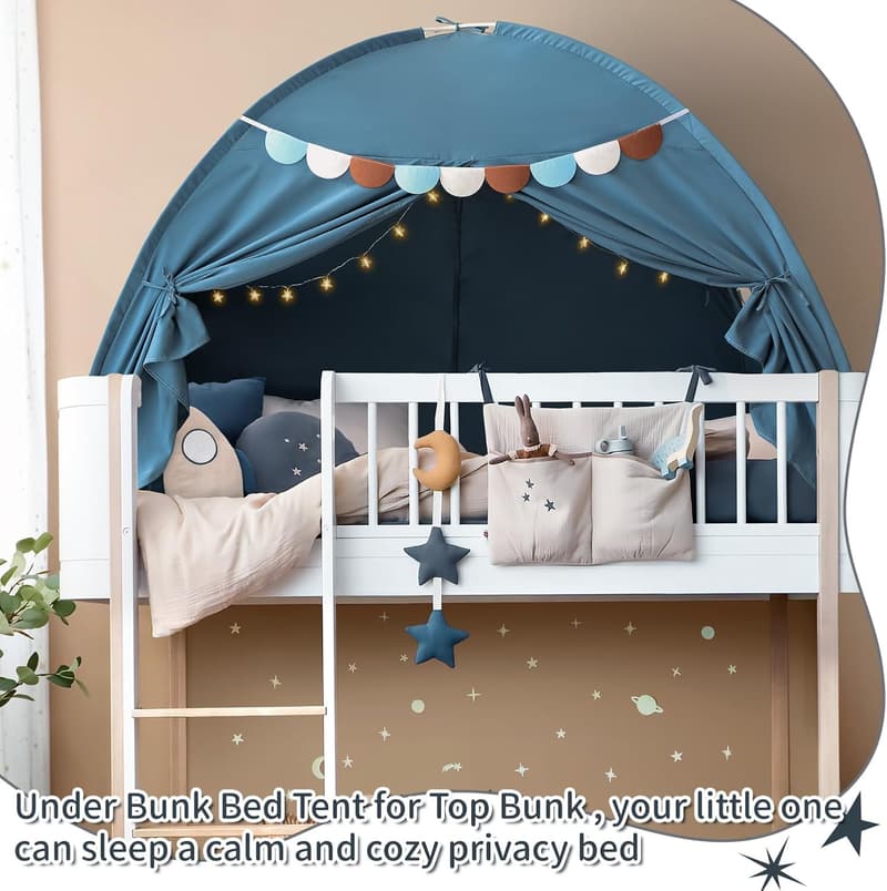 Kids' Twin Bed Tent Canopy – Blue Jean Indoor Privacy Tent