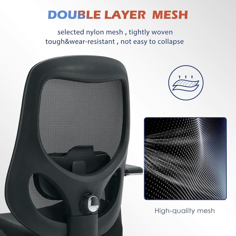Ergonomic Big and Tall Office Chair with Adjustable Lumbar Support