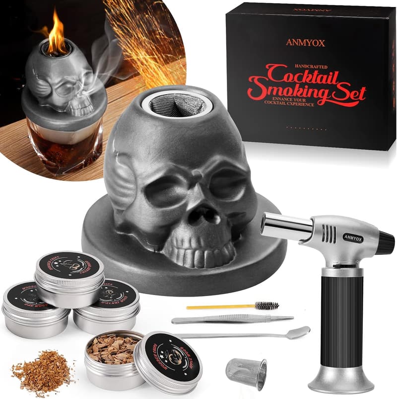 Cocktail Smoker Kit with Torch - Bourbon Infuser Gift for Men