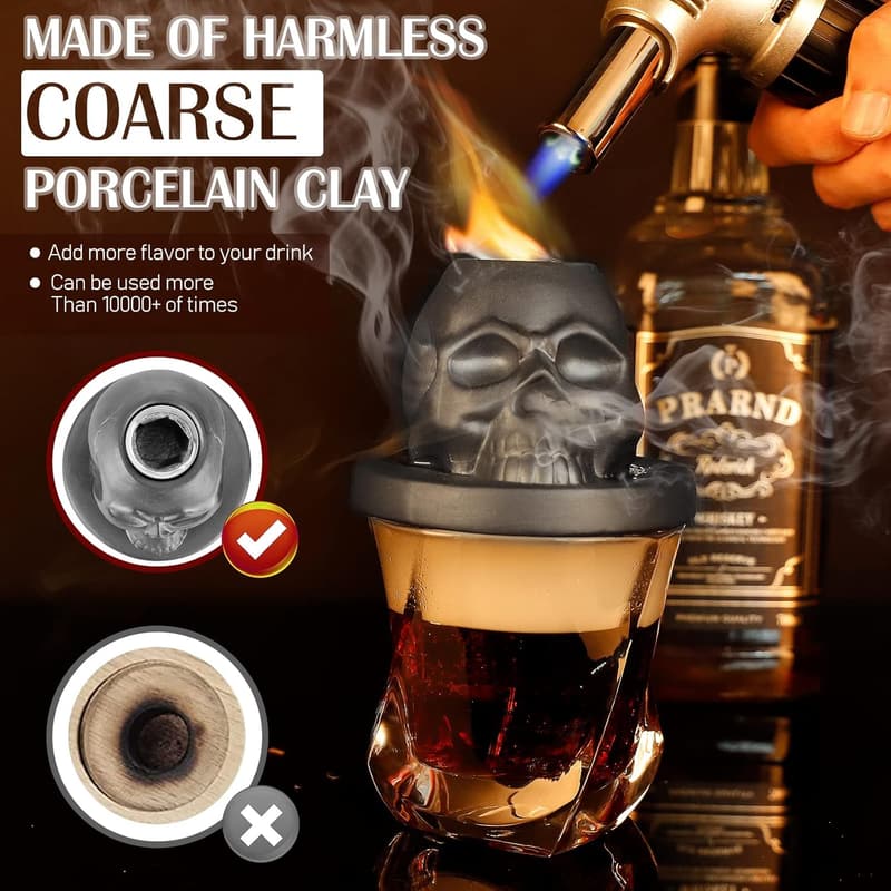 Cocktail Smoker Kit with Torch - Bourbon Infuser Gift for Men