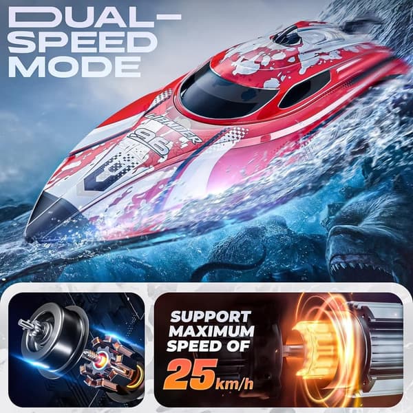 BEZGAR TX126 Waterproof RC Speed Boat for Kids & Adults