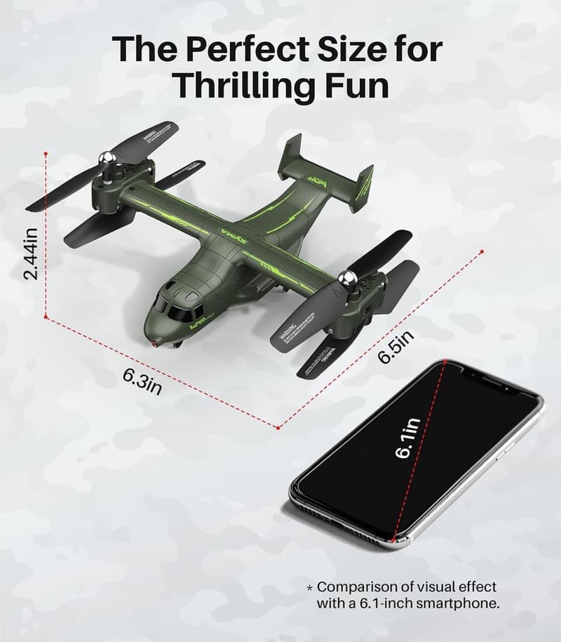 Military RC Helicopter with Stunt Flying & LED Light
