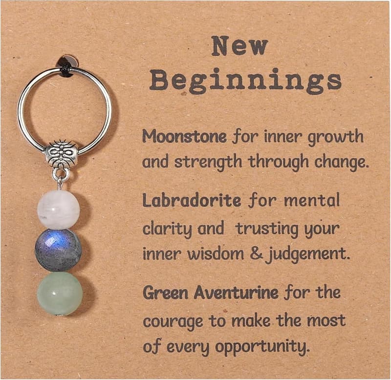 New Beginnings Healing Crystal Keychain for Women