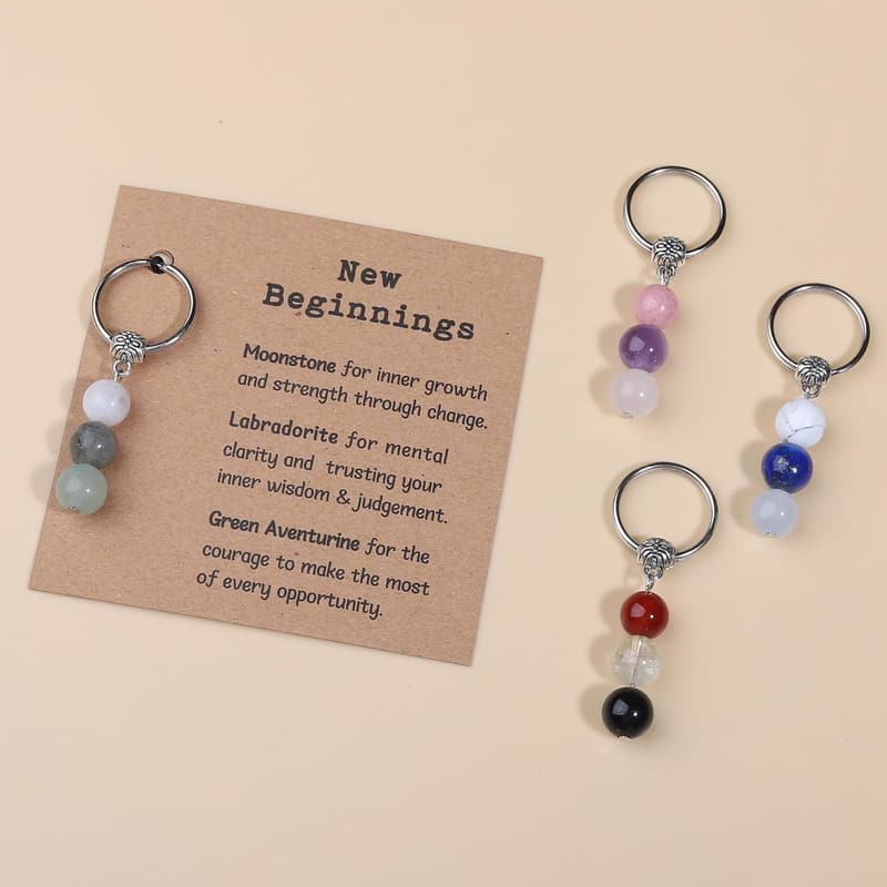 New Beginnings Healing Crystal Keychain for Women