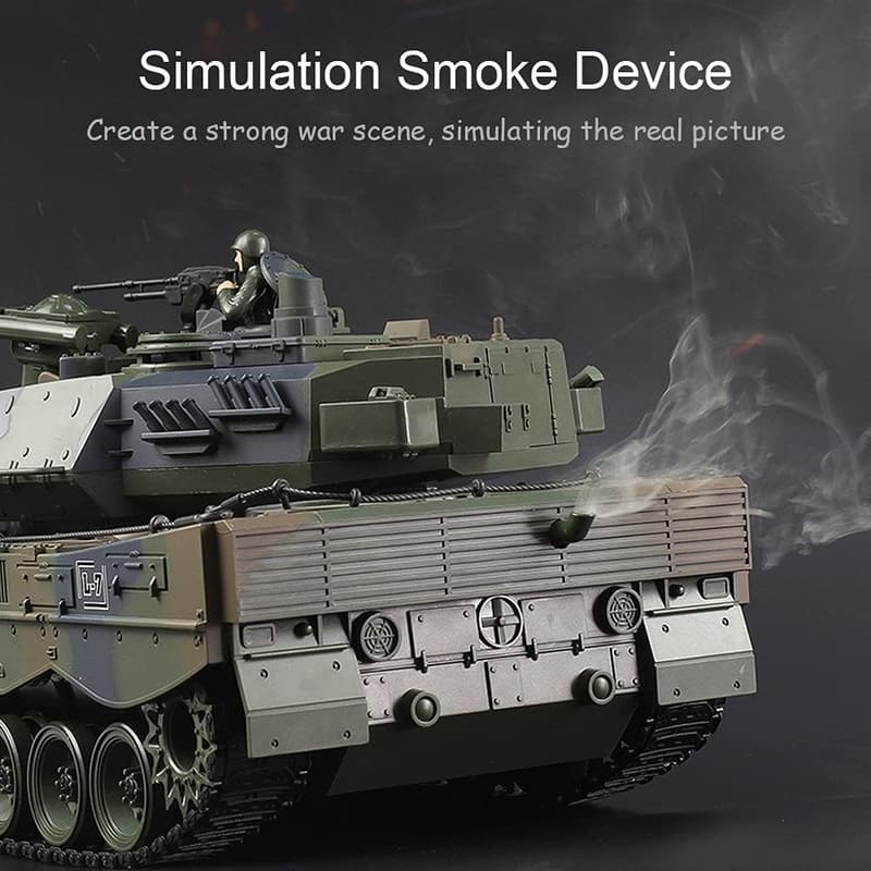Remote Control German Leopard Tank 1:18 Scale for Kids